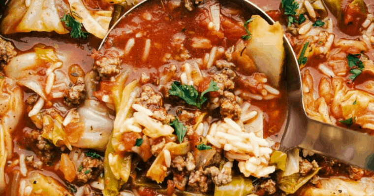 Stuffed Cabbage Soup- Ready In 30 Minutes!