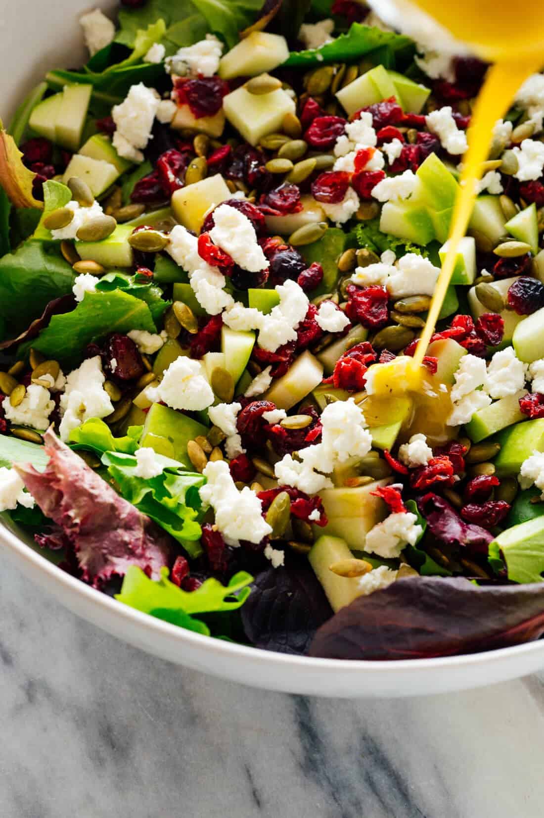 Favorite Green Salad With Apples, Cranberries And Pepitas